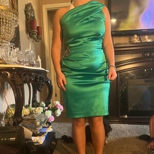 Eliza J blue green formal